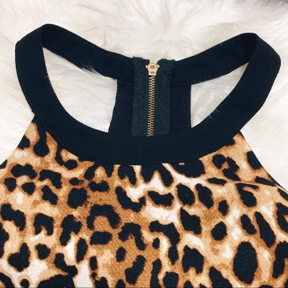 ALX Couture Cheetah Print crop top w/ back zipper - Picture 3 of 7